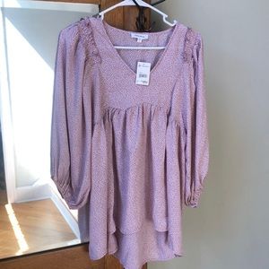 Mittoshop Lavender Floral Blouse